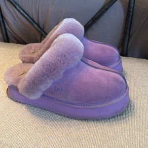 Purple Platform Disquette Ugg Slippers